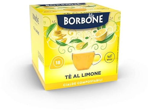 108 dosettes filtre papier 44 mm café Borbon The noir citron