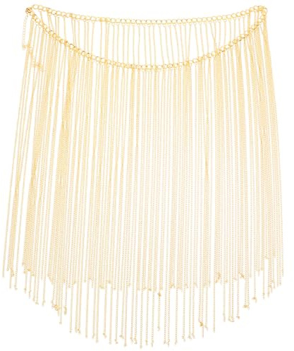 VALICLUD Goldene Damen Bikini Quasten Taillenkette - Metall HüFtkette FüR Abendkleid, Party, Hochzeit, Geschenkidee