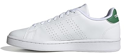 adidas Herren Advantage Shoes, Cloud White / Cloud White / Green, 45 1/3 EU