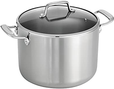 Tramontina Covered Stock Pot Tri-Ply Clad 8 Qt, 80116/038DS
