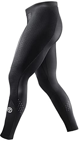 Rehband UD Runner's Knee/Thermal Zone Tights für Herren, Kompressionshose mit Wärmezonen für Laufen & Leichtathletik, verbessert Regeneration & hoher