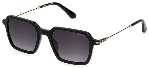 POLICE Herren SPLL10 Sonnenbrille, SHINY BLACK, 52