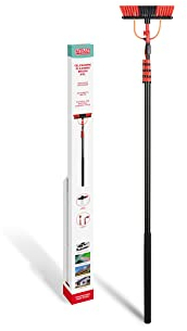 UMUZI CLEANING Brosse de Lavage télescopique avec Passage d'eau, 7 m, avec rallonge, Brosse de Nettoyage Extensible pour Murs extérieurs, Voitures et fenêtres