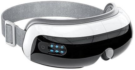 Masseur oculaire intelligent, Vibration du point d'acupuncture, pression d'air, compression chaude, soulagement de la Fatigue, masque pour les yeux,Black