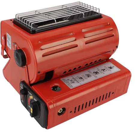 Portable Gas Heater Burner 1300W 90G/H Butane Liquefied Gas Heater, Small Smoke Environmentally Friendly for Camping, Tent, Emergency Heating, Cooking Stove