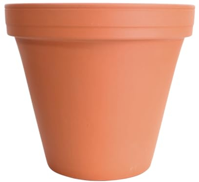 Tontopf Pflanztopf Blumentopf - für alle Pflanzen - innen und aussen - robust wiederverwendbar langlebig - Naturprodukt für mehr Bewusstsein (1 Stück - Innen Ø 24,2cm - Höhe 22,3cm)