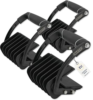 STROXX 3x Plattenheber bis 80Kg - für 10-24mm Materialstärke - Fiberglas verstärkter Kunststoff - Ergonomischer Griff - Plattenträger - Tragewerkzeug - für Holzpaneele, Trockenbauwände, Glas uvm.