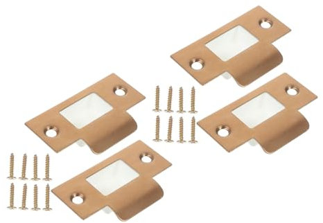 WATIIFUFU 4er Set Türschloss Zubehör Set Schließblech Haustürverstärkung Riegel Schließblech Edelstahl