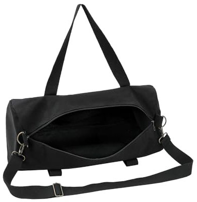 EZEKMAF Seesack aus Segeltuch, verstellbarer Schultergurt, faltbar, für Sport, Fitness, Reisen, Cargo-Aufbewahrung, 1 Stück, schwarz, Schwarz, Large