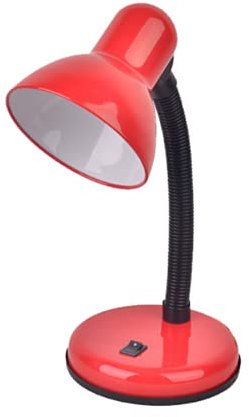 SSNCcNC Rot, Schreibtischlampe Retro Leselampe Einfache Modern Tischlampe, Kinder Büro Leselampe Retro Lesetischlampe Klassische Studierlampe Arbeitslampe Bürolampe Schlafzimmer E27
