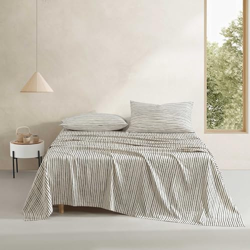 MARIMEKKO Queen-Bettlaken, Premium-Baumwoll-Bettwäsche-Set, luxuriös weich und glatt, Heimdekoration, GOTS-Zertifiziert (Piccolo Anthrazit, Queen)