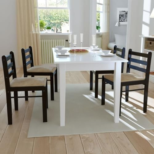 Generisch Esszimmerstühle 4 STK. Massivholz Gummibaum und Samt,jiangboyue-242029
