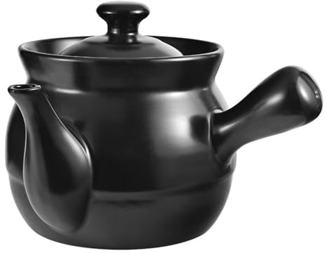 YLME Pentola in Ceramica Padella per Decotto Salutare Pentola per Medicina Ad Alta Temperatura Pentola per Medicina Tradizionale Cinese, Pentola per Stufato Antiaderente,3.0l