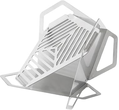 Qsvbeeqj Réchaud de barbecue portable en acier inoxydable amovible pour barbecue de camping Accessoires de cuisine