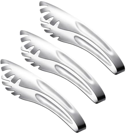 ERINGOGO 3 pièces Lot de Pinces à Spaghetti Acier Inoxydable Épais Pinces Multifonctions pour Service de Salade et Légumes Résistante Chaleur Ergonomique et Antirouille pour Maison et