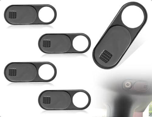 AOYEGIC Lot de 4 Caches Webcam,Coques pour Appareil Photo d'Ordinateur Portable,Coques Coulissantes Multifonctions pour Smartphone,Ordinateur,Ordinateur Portable et Tablette(Noir)