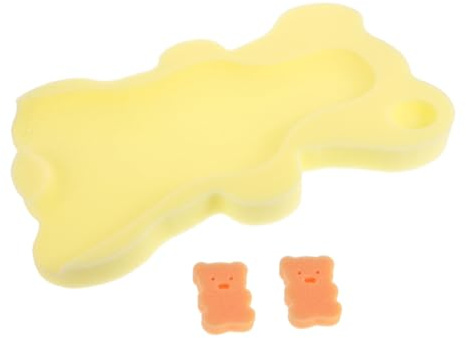 LOLIPPYY Ergonomische Badematte mit Weichem Saugfähigem Schwamm für Neugeborene Rutschfester Sitz und Liegekomfort Multifunktional für Baden Wickeln und Sichere Zufällige
