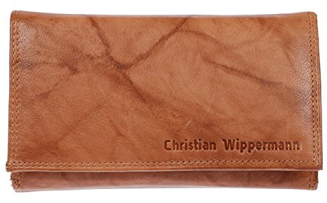 Christian Wippermann Damen Leder Geldbörse Portemonnaie 15,5x9,5x4,0 cm Tüv Geprüftem RFID Schutz Plus Geschenkbox