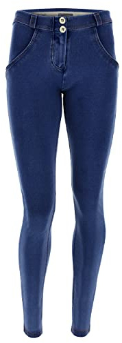 FREDDY - Jeggings Push Up Wr.up® Skinny In Cotone Organico, Donna, Denim Scuro, Extra Small