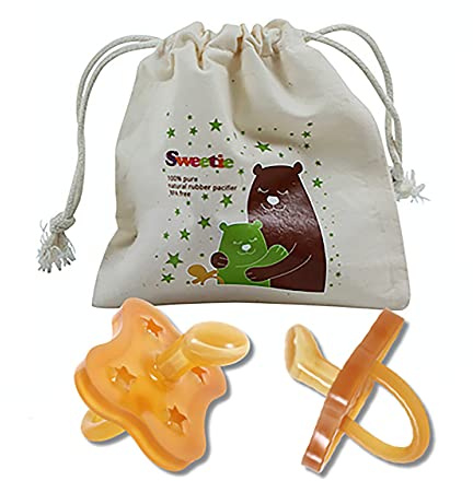 SWEETIE Kieferorthopädischer Schnuller aus Gummi, Sternform, 1 Stück (12–18, groß)