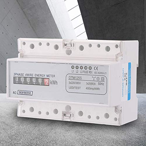 Digitale Stromzähler KWh-Zähler 220V 380V Dreiphasen-Energiezähler Energy Meter 20A-80A, Stromverteilungs- und Steuerungsgeräte