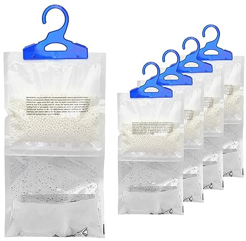 Pack of 12 Hanging Wardrobe Dehumidifier, Condensation Remover, Moisture Absorber, Dehumidifiers for Damp, Mould, Moisture in Wardrobe, Bedroom, Caravan, Bathroom, Basement