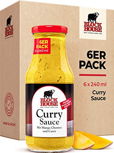 Block House Sweet Mango Curry Sauce 6x 240ml - in Restaurantqualität