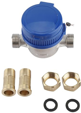 Wasserzähler 1/2 Zoll (15mm) für Kaltwasser 0-40°C, Geeicht, Gartenwasserzähler für Garten & Haushalt