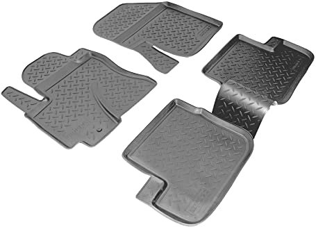 Recambo 3D Gummi Fußmatten kompatibel für Toyota RAV4 II | Typ XA2 | BJ 2000-2006 | Auto Gummimatten | Passgenau | mit Rand | schwarz