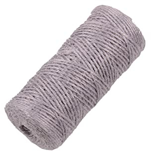 Egurs Bunte juteschnur 2mm Natürliche Schnur Garten Kordel für Gartenarbeit Floristik DIY Bündeln Dekoration Geschenkpapier Bindfäden Bild Display und Verzierungen grau