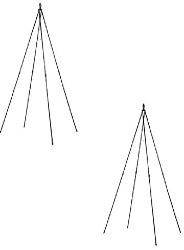 Garden Gear 1.8 Metre Tepee Trellis Obelisk, Metal Outdoor Climbing Plant Support, Weather Resistant (2)