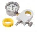Qcwwy Aluminum Soda Maker Part, CO2 Adapter with Pressure Gauge and Release Valve for Make Soda Water Soda Maker Connector Silver Male Soda Maker Accessory CO2 Cylinder Connector