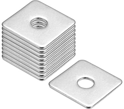 QUARKZMAN 10 Stück Vierkantscheiben M8x30x30x2mm 304 Edelstahl Quadrat Unterlegscheibe Flach Pad Abstandshalter Dichtung für Hardware Verschluss