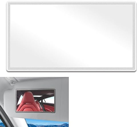 Car Sun Visor Mirror Stainless Steel Car Mirror - Car Vanity Mirror Portable Self Adhesive Seat Back Vanity Mirror Perfect for Sun Visor and Car Seat Back