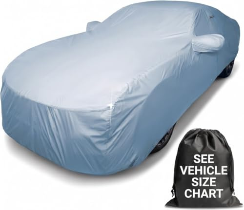 iCarCover 30-lagers premium bilöverdrag vattentätt alla väder regn snö UV sol hagelskydd för bilar, biltillbehör, fullt yttre utomhusskydd, passar för sport/coupé (190-190 cm)