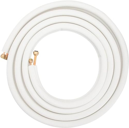 KIT Tubi Rame 3 Mt Cartellati Montaggio Climatizzatore 9000/12000 1/4-3/8 Raccordi Tubo Condizionatore