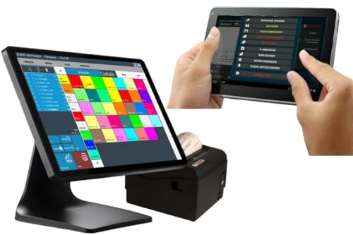 GASTRO-Kassensystem mit mobilem Handheld für Gastronomie-Geschäfte bis 75 Tische (Biergarten, Shisha-Bar, Eisdiele usw. Gastro-Kasse Restaurant-Kasse)
