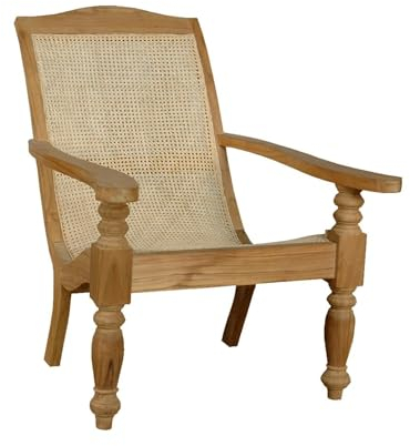 Teako Design Sessel Valinge aus Teakholz, 95 x 75 x 105 cm, mit Armlehnen, Stabiler und langlebiger Massivholzessel, Robust und Nachhaltig, Zubehör Garten, FLEGT-Lizenziertes Teak