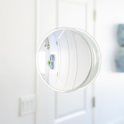 Mavoro 22.5cm Magnifying Mirror with 3 Strong Suction Cups | 5X Magnification | Portable Travel Makeup & Cosmetic Mirror (5X)