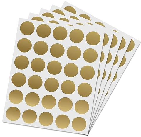 Rubbel Etiketten,6 Blatt 180er Pack Runde Rubbellos Aufkleber Scratch Off-Etiketten Gold Rubbelkarten Überraschung Rubbelsticker für Party Hochzeit Geburtstag Einklebebuch Postkarte 1 Zoll