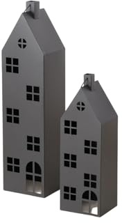 BOLTZE Alba Laterne Haus schwarz 66cm (1 Stück)