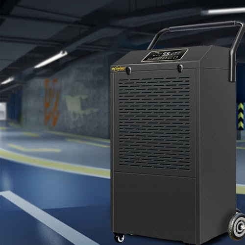 RayGenius DéShumidificateur Commercial 60 litres/Jour, DéShumidificateur d'air Industriel, Minuterie 24 Heures, DéGivrage Automatique, DéMarrage par MéMoire, Affichage LED, Roues Et PoignéE.,White
