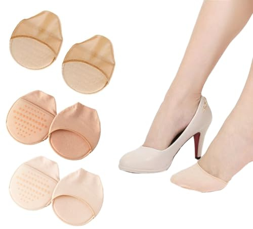 HQRKOTM 3 Paires Chaussettes Antidérapantes Couvre-Orteils Demi-Chaussettes No Show Liner Pour Femmes Et Filles
