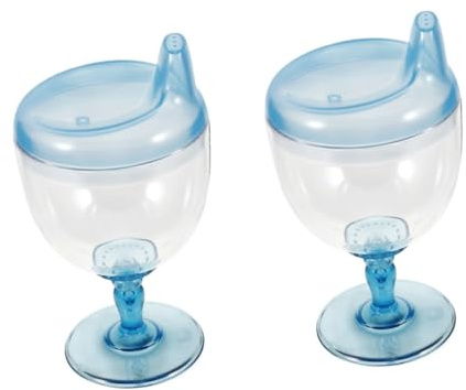 Vaguelly 2St Kelch Kinder Saftbecher Hochbecher für Kinder trinkbecher kinder Stielgläser für Kleinkinder Tasse Tassen Babyflasche Trainingsbecher für Babys Tasse für Plastik