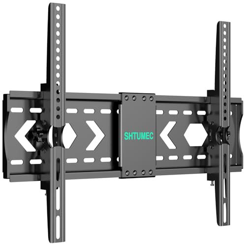 SHTUMEC Staffa di montaggio a parete inclinabile per la maggior parte dei televisori LED LCD OLED 4K da 32-84 pollici, per colonne da 16, 18 e 24, salvaspazio, staffa da parete per TV a basso