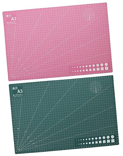 Anneome Schneidematten fürs Handwerk 2 Stück doppelseitige Schneideunterlagen im A3-Format selbstheilende Schneidebretter aus Vinyl