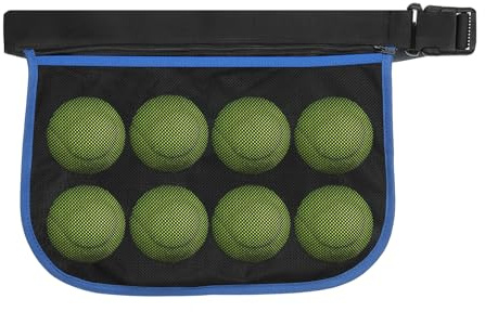 PATIKIL Tennis Kugel Band Halter Verstellbarer Pickleball Hüft Beutel Kugel Halter Hüft Tasche für Halterung von 8 Pickleball Oder Tennis Bällen Blau (Keine Bälle)