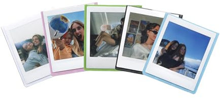 Square Magnetic Photo Frame for Refrigerator,Personalised Magnetic Picture Frames for Instax Square SQ40/SQ1/SQ60/SQ20/SQ10/SQ6/SP-3 Films, for 2.8 x 3.4 inch Pictures（5 Pack） (5-Mix Color)