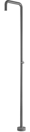 Mice - Duschsäule für den Außenbereich für Garten und Pool, Monofluid, kaltes Wasser, Steuerung mit 90° Drehung - Außenarmatur aus Edelstahl S316 / Kobaltgrau