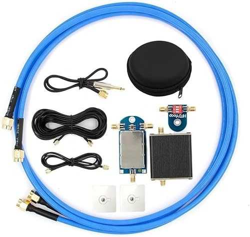 AURSINC Portable Active Loop Antenna - Antenna a onde corte 50 KHz-500 MHz HF AM FM VHF UHF Antenna di ricezione a loop magnetico per radio amatoriale (amplificatore migliorato)